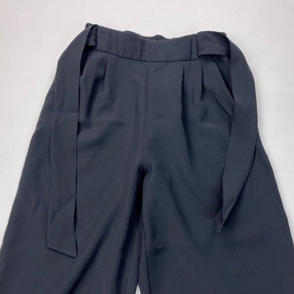 Lululemon Noir Crop Black Women 4 EUC Tie Front Pant Pockets Stretch On the Move - Picture 10 of 16